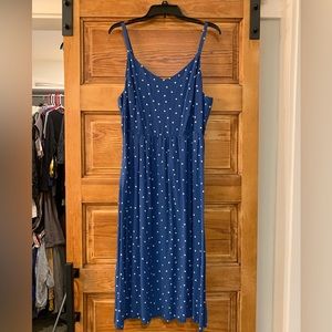 Old Navy Blue and White Polka Dot Dress